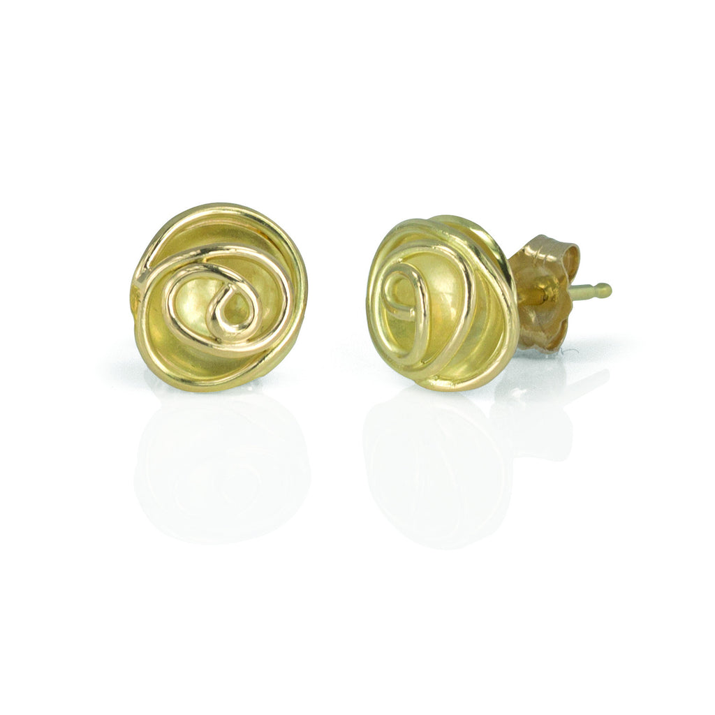 Rose Bud Studs 18K gold
