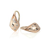 14K Rose Gold and Diamond Flourish Earrings (X small)