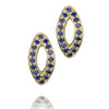 Gold, Diamond and Sapphire Stud Earrings