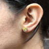 Rose Bud Necklace and Stud Earrings in 18K gold