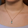 18K Gold Necklace With Green Tourmaline