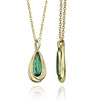 18K Gold Necklace With Green Tourmaline