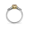 Peach Sapphire Ring With Diamonds