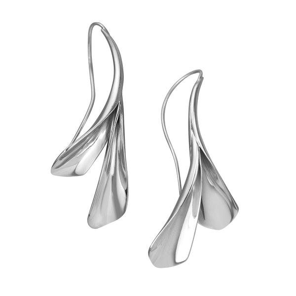 Sterling Silver Vine Leaf Earrings (large)
