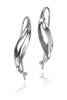 Sterling Silver Ribbon Earrings