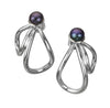 Petal and Pearl Silver Earrings