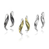Sterling Silver Ribbon Earrings