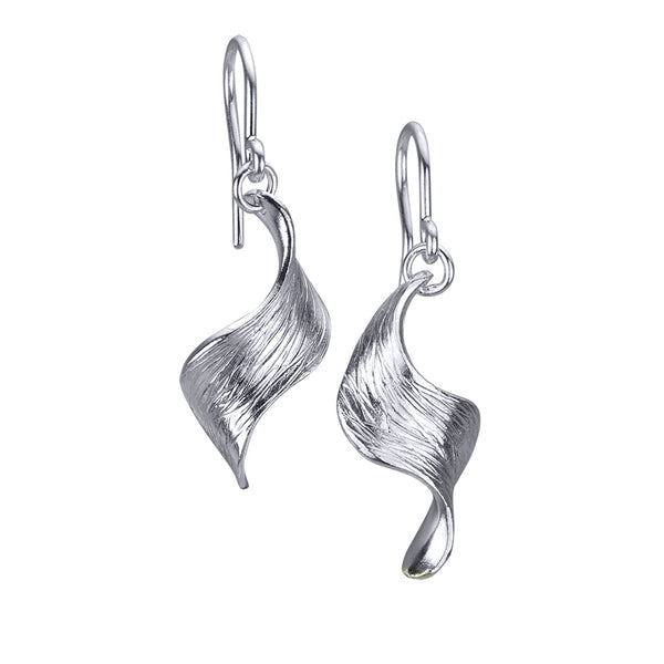 Single Wave Earrings with Texture