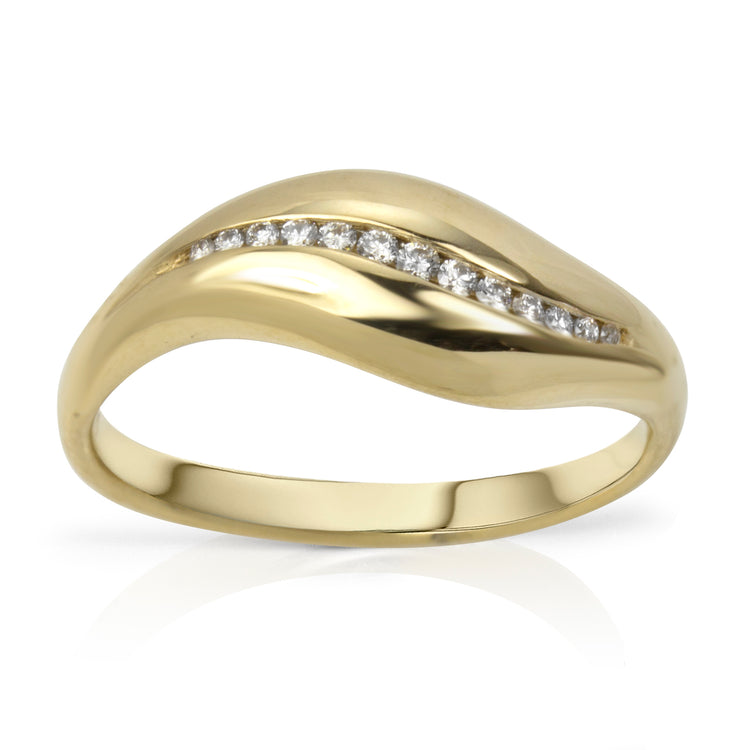 Wave Pave Ring