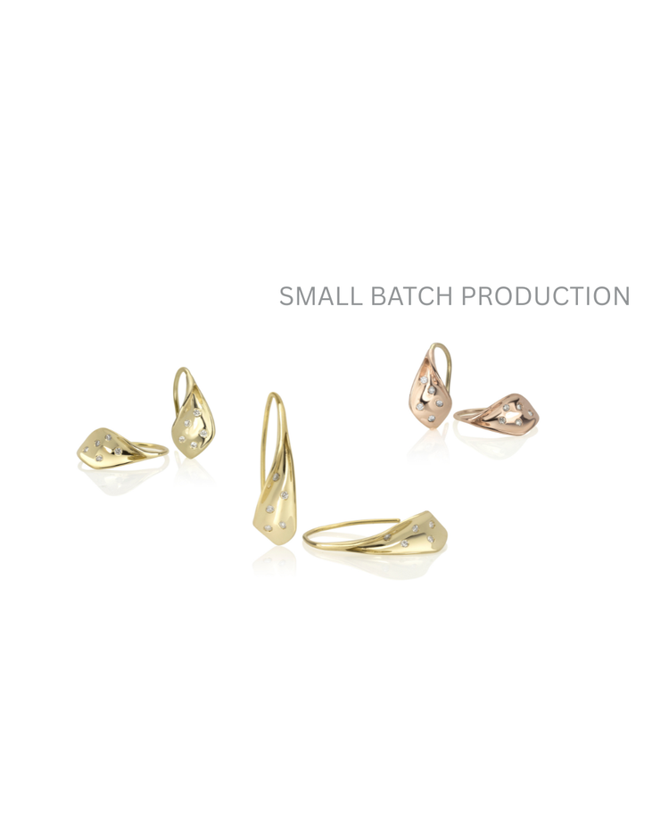 Rose bud earrings by Marina Babic