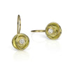 Gold and Diamond Rose Bud Earrings