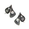 Calla Lily Earrings in oxidized silver