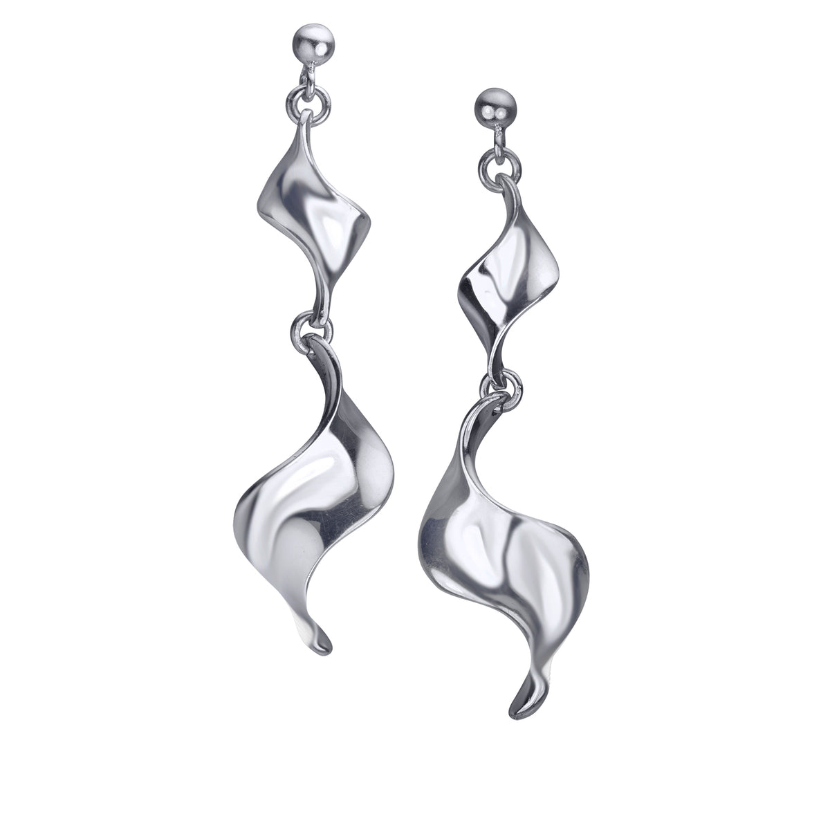 Double Wave Earrings Plain