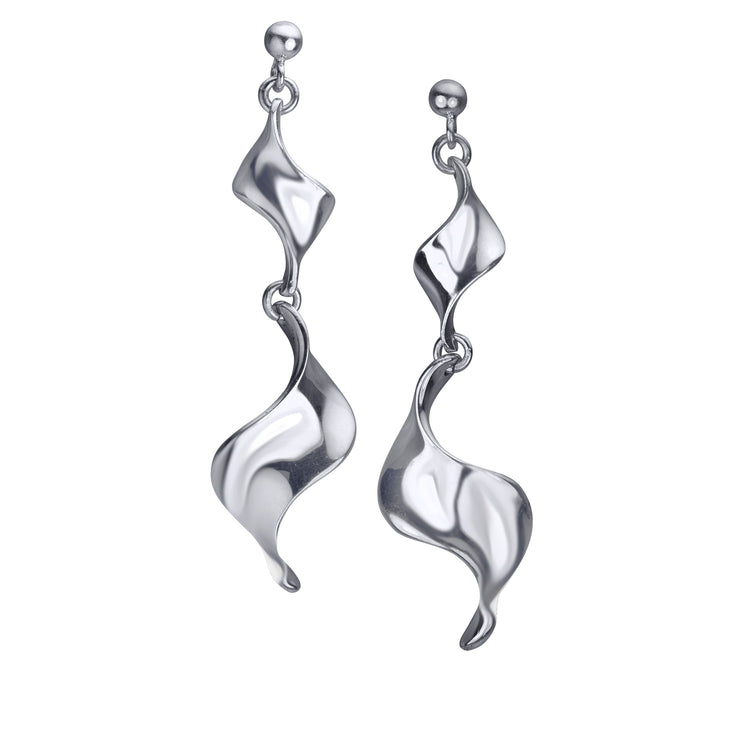 Double Wave Earrings Plain