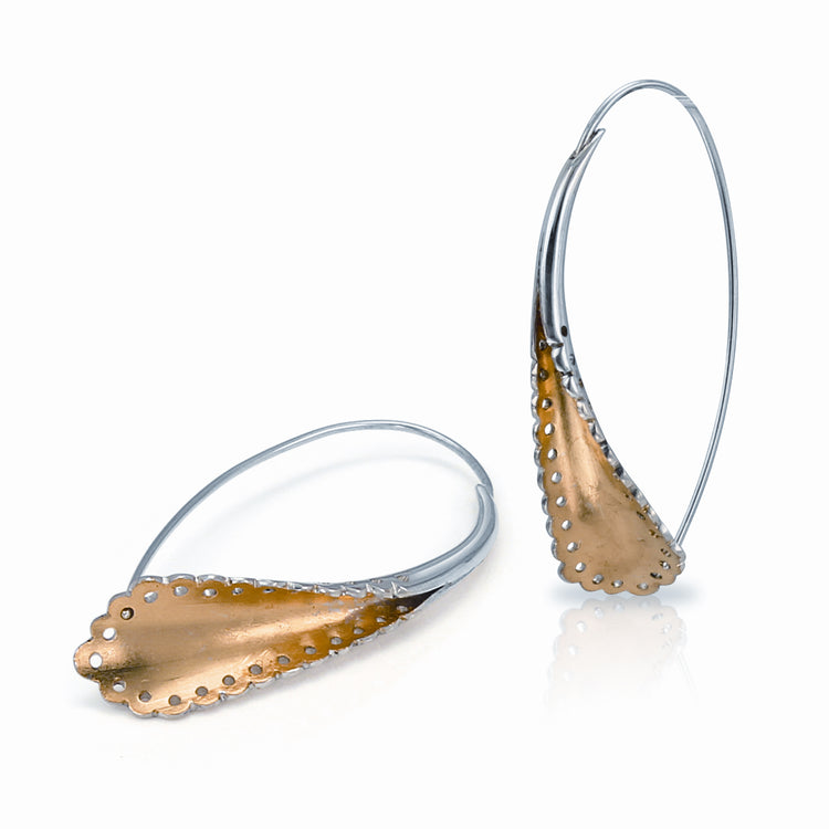 Flourish Earrings with lace edges