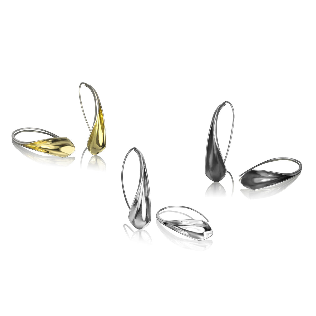 Sterling Silver Flourish Earrings