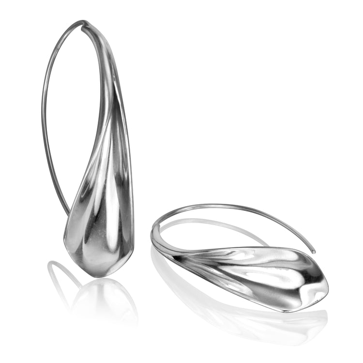 Sterling Silver Flourish Earrings
