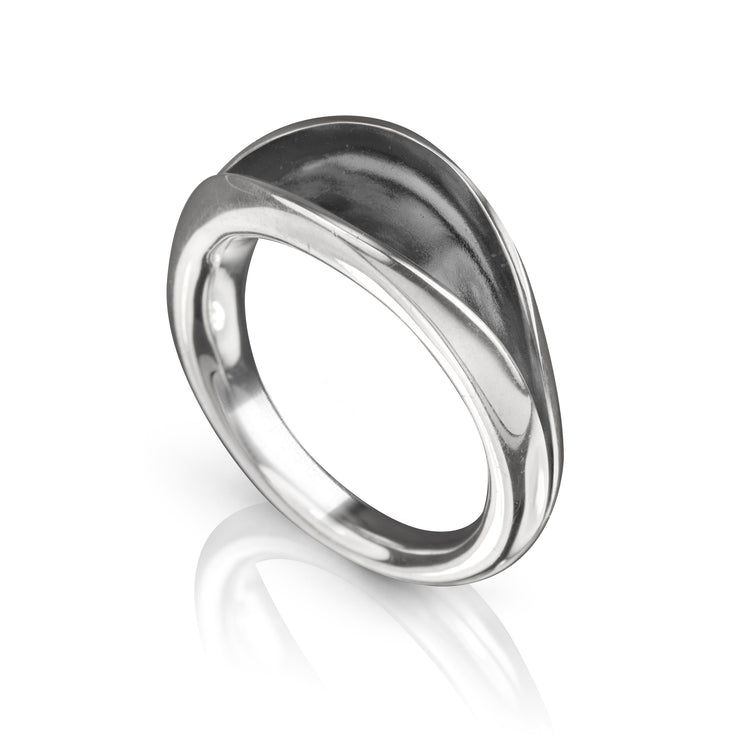 Flourish Ring, oxidized silver