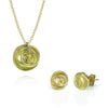 Rose Bud Necklace and Stud Earrings in 18K gold
