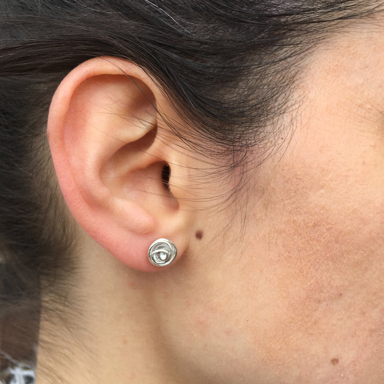 Rose Bud Studs (silver)