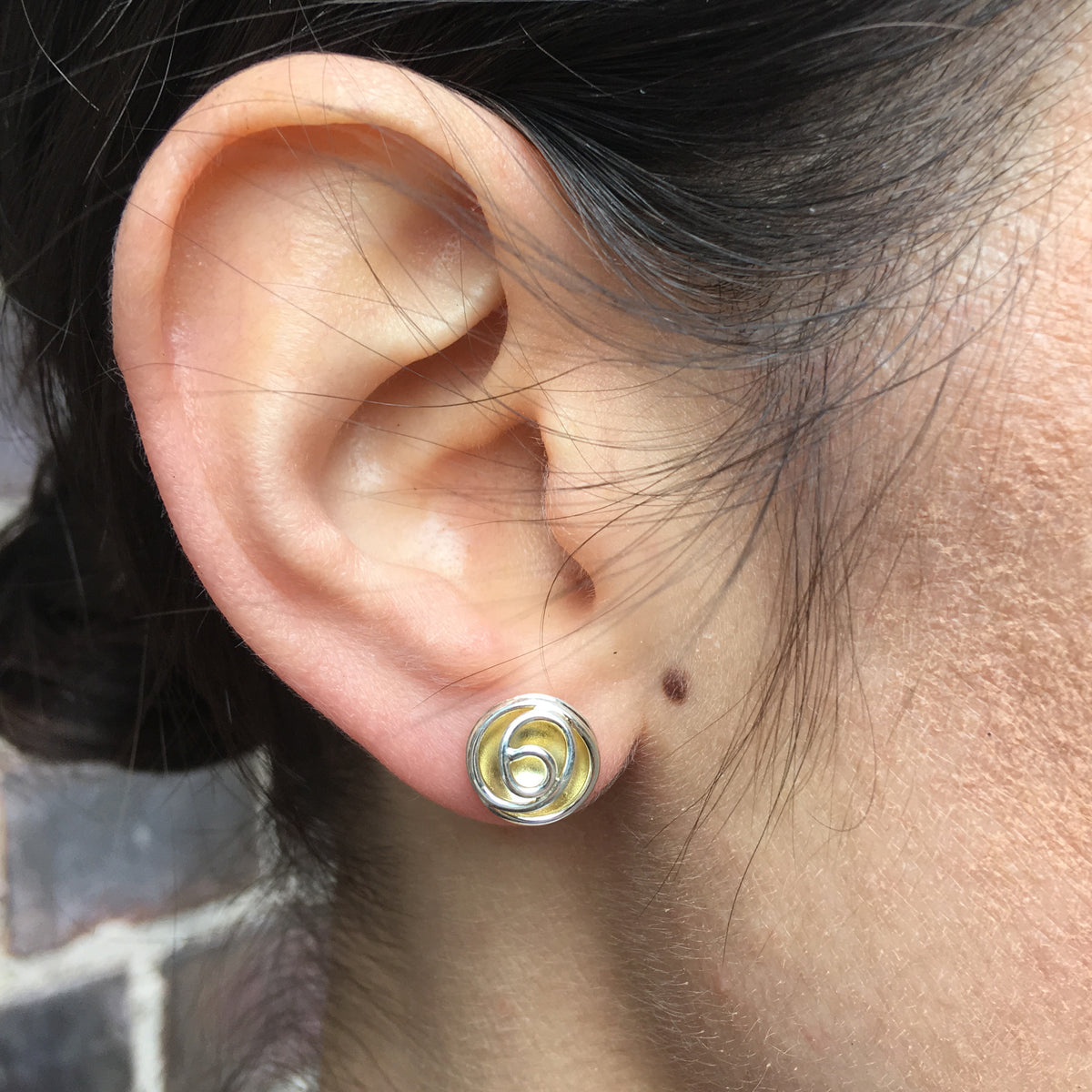 Rose Bud Studs (silver, gold plating)