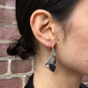 Flared Earrings Lace Edge