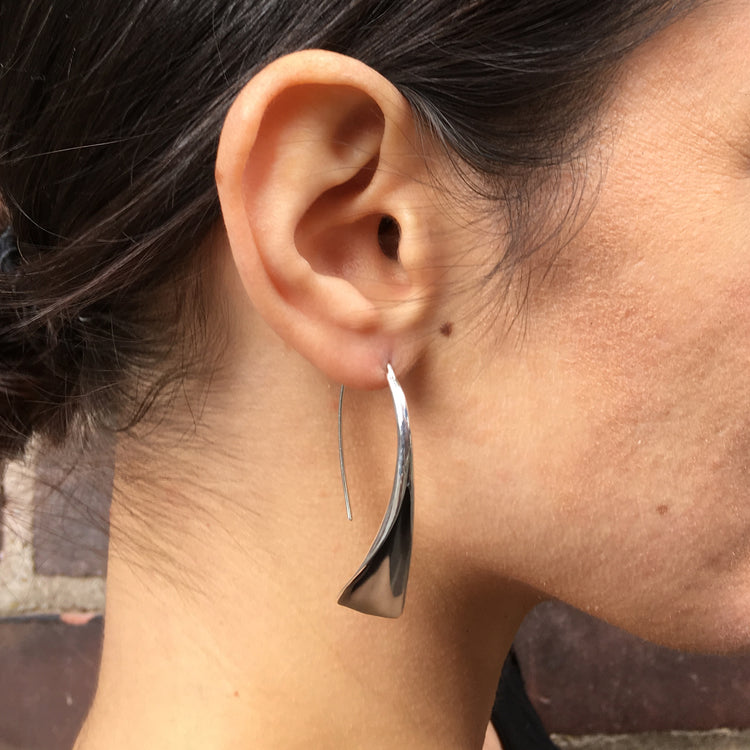 Sterling Silver Flourish Earrings