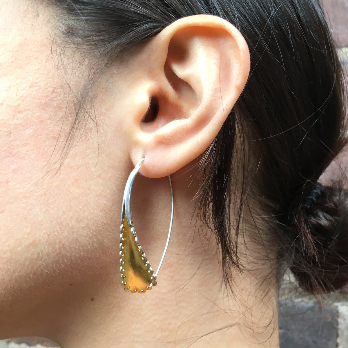 Flourish Earrings with lace edges