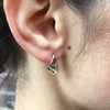 14K Rose Gold and Diamond Flourish Earrings (X small)