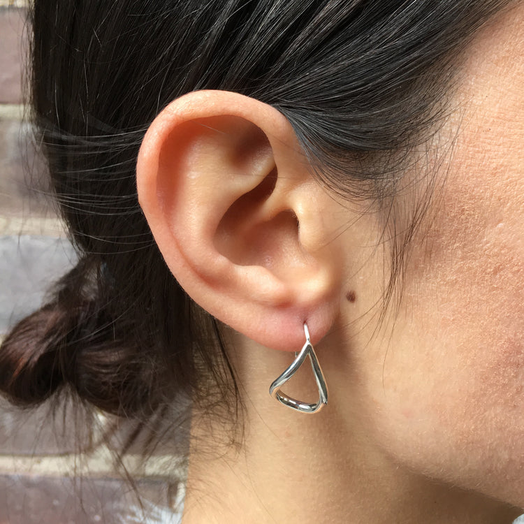 Sterling Silver Petal Earrings