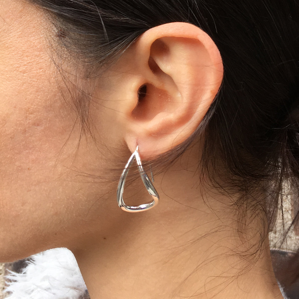 Sterling Silver Petal Earrings