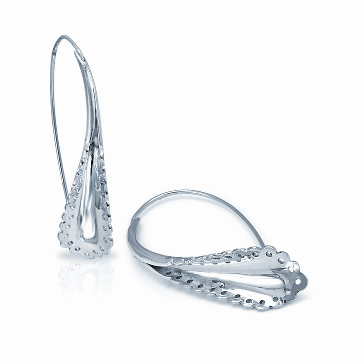 Flourish Earrings with lace edges
