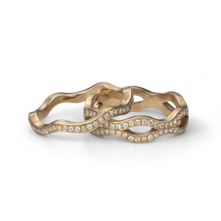 Rose Gold and Diamond Nesting Rings