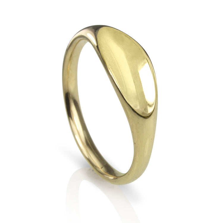 Solid Gold Oval Ring