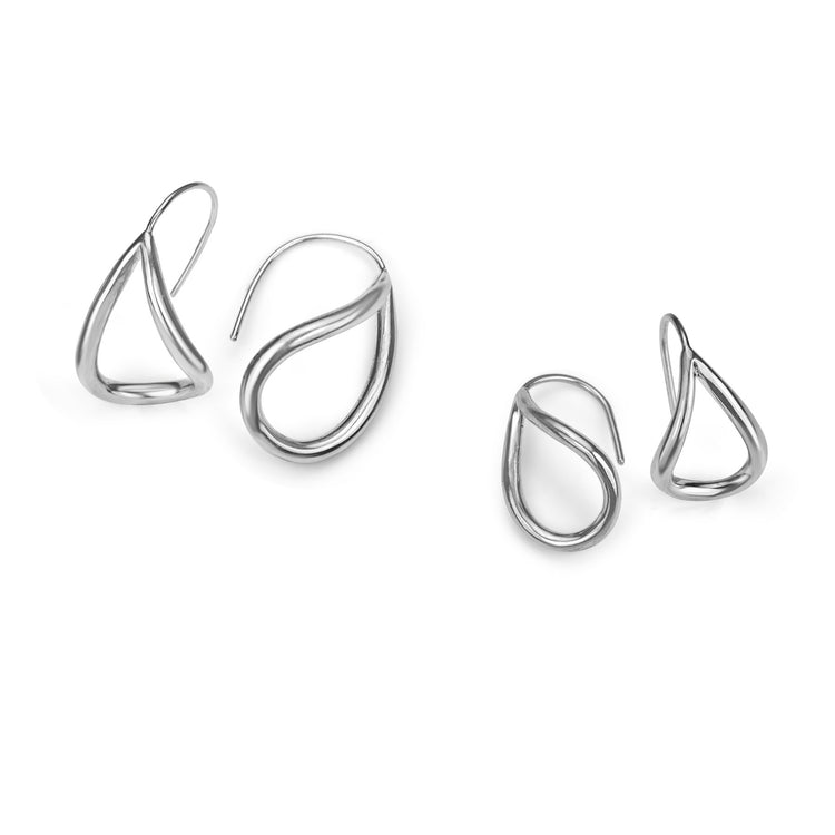 Sterling Silver Petal Earrings