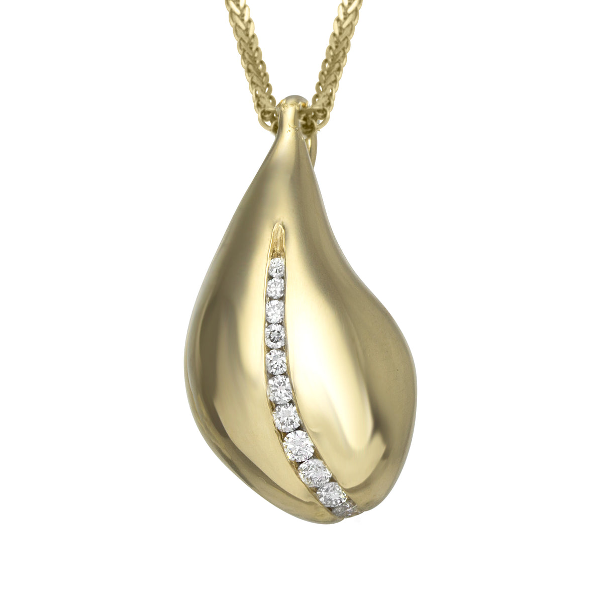 Snow Drop Pendant with diamonds